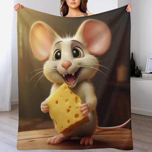 Animal Maus Decke Flannel Sofadecke Strandtuch Teppich Picknickdecke Weich Umhang Für Schlafzimmer, Alle Jahreszeiten 130×150cm