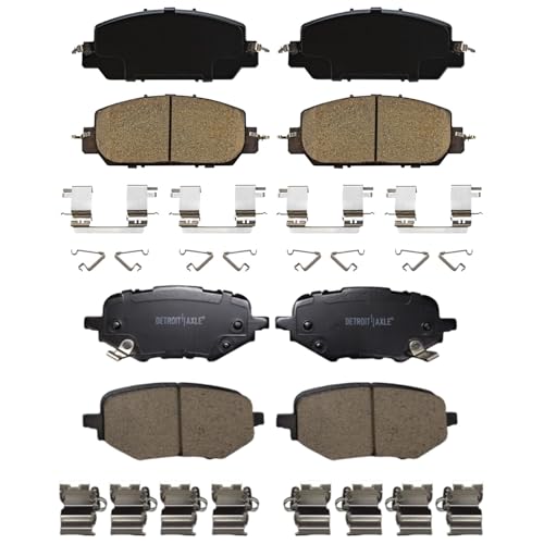 Image of Detroit Axle - Brake Pads for 2017-2021 Honda Clarity 2023-2025 Honda HR-V, Ceramic Brake Pads with Hardware Front and Rear Replacement