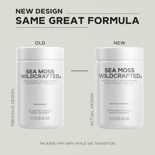 Codeage Wildcrafted Sea Moss + Bladderwrack & Burdock Capsules (120 ct) — view 3