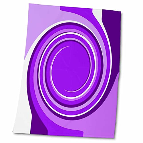 3Drose Russ Billington Designs - Abstract Swirl In Purple And White - Towels (Twl-238951-2) #TOP20