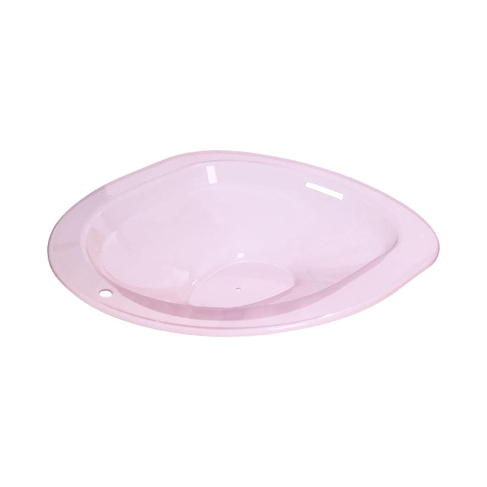 Oshhni Bain de Siège Toilette Sitz Bain Bassin Bidet Bassin de Bain Ergonomique En PP Solide Confortable pour Le Nettoyage Intime Convient à L'Hygiène Des Fe, Rose Transparent