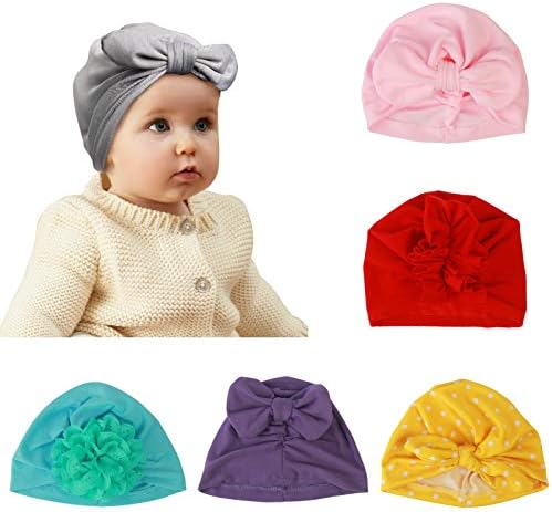 Zoomsky Bonnet Turban Bebe 6 Pcs Bonnet Hopital Bebe En Coton Chapeau Naissance Mignon Pour 3 12 Mois Bebe Fille Nouveau Ne Amazon Fr Vetements
