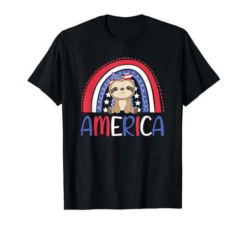 Perezoso americano del 4 de julio, perezoso de EE. UU Camiseta