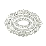 Vintage Oval Lace Border DIY Die Cut for Card Making Frame Cutting Die Embossing Templates for Photo Scrapbook Crafts photo frame cutting dies for card making Metal Lace Border Embossing Stencil 3D