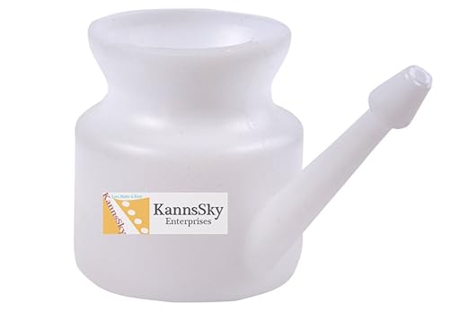 KannsSky Plastic Jala Neti Pot - 500 Ml (Milky)