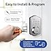 Solity Smart Digital Electronic Deadbolt Door Lock, Keyless Entry, Auto Lock, 100 Custom Codes, Easy Installation, Keypad for Front & Back Door, Residential & Commercial, AT1 (Satin Nickel)