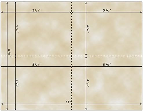 Burris Computer FormsFour-of-a-Kind Postcards Standard Olde Parchment Blank Postcards (1,000 sheets/4,000 postcards)