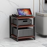 Support pour lecteur CD : fabriqué à partir de plaques saines et écologiques, résistantes aux rayures, à l'usure et aux hautes températures, plus agréables au toucher, cadre en acier métallique épais, forte capacité de charge.