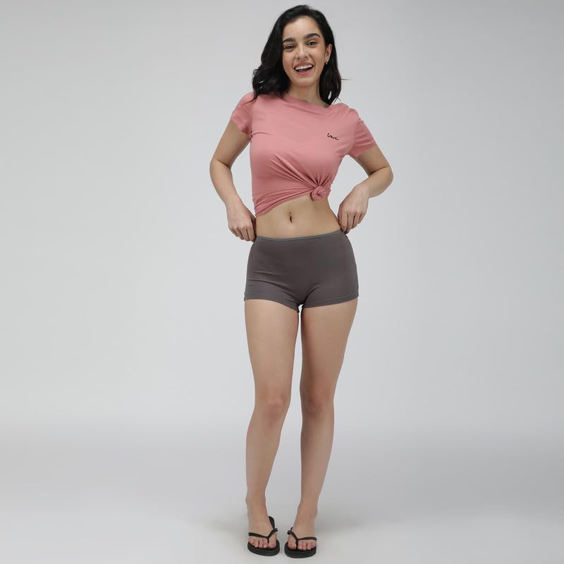 Image of Amul Comfy Women Boy Shorts Innerwear Combo Pack(Assorted Colours May Vary)