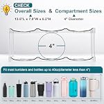 LARGER Compartment - Stackable Water Bottle Organizer Holder - for Stanley & Others' Large Tumbler - Clear Wine Rack, Cup Bottle Holder for Cabinet Home Countertop Fridge Pantry Shelf, 3 Tier Hold 9 - Image 4
