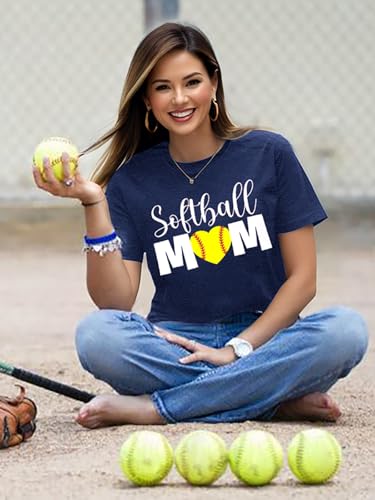Image of Mama Shirts for Womens Sport Mom Tshirt Ball Mom Gift Tops