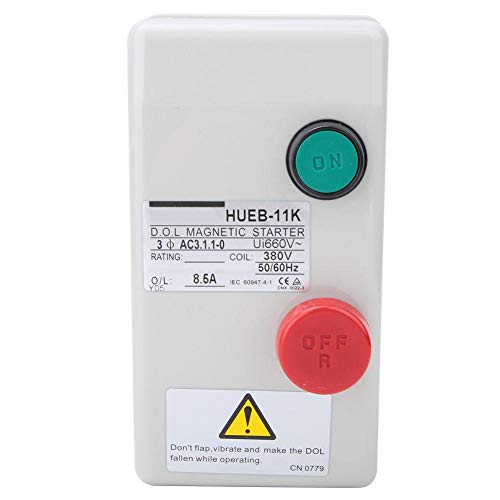 Démarreur magnétique de moteur de contrôle de type à démarrage direct manuel irréversible de moteur à courant alternatif 380V 50/60Hz(5.5-8.5A) Cover