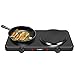 VonShef Electric Hob - Portable Electric Hot Plate Double with Dual Temperature Controls, 2500W, 2 Ring Table Top Stove for Cooking, Warming, Boiling, Frying, For Home & Caravan – Black