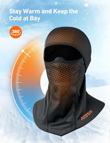 AstroAI Windproof Ski Mask Balaclava, Winter Cold Weather Face Mask, Black - image 4