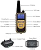 Collier de Dressage pour Chiens avec Beep Vibra Choc étanche et Rechargeable Collier Télécommande 800 Verges pour 3 Chiens (Noir Orange Blanc)