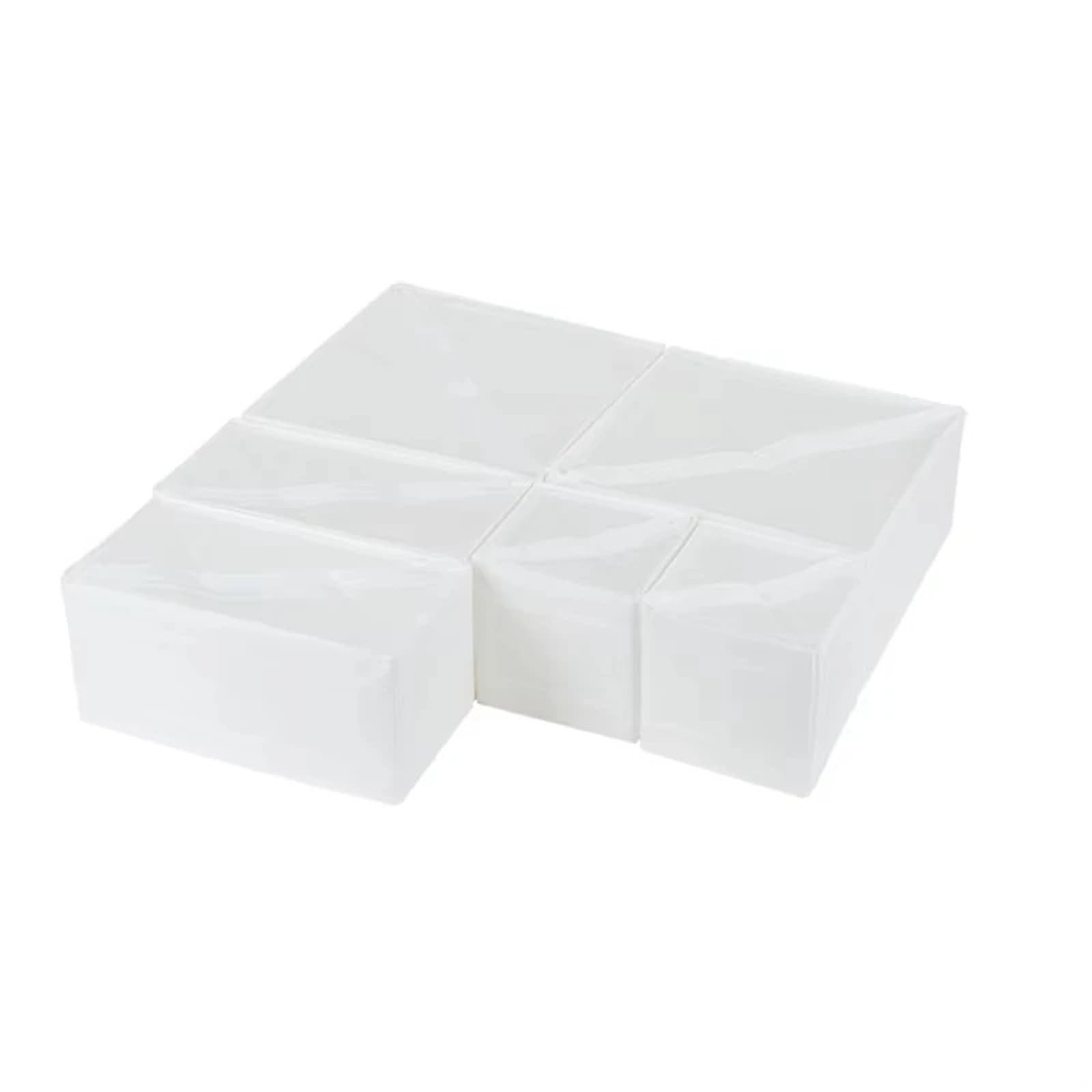 Bghyjkol 3Pcs White M Drawer Organiser Oxford Drawer Organizer Storage Box