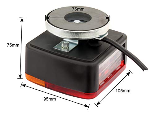 AdLuminis Rückleuchten-Set verkabelt mit Magnetfuß für PKW-Anhänger, 7m Kabel, 7-poliger Stecker,Anhängerbeleuchtung für… – Bild 5