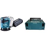 Makita DBO180Z Akku-Exzenterschleifer, 16 x 450 mm + Makita Makpac Größe 2, 821550-0