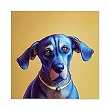 Wee Blue Coo Blue Fox Hound Dog Pet Portrait Painting 