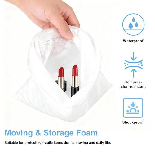 100 Stück Luftpolsterfolie Schaumstoffverpackung für Umzugskartons - Schaumfolie für Umzug, Lagerung, Geschirr, Gläser, und Weinflaschen (30x30cm)