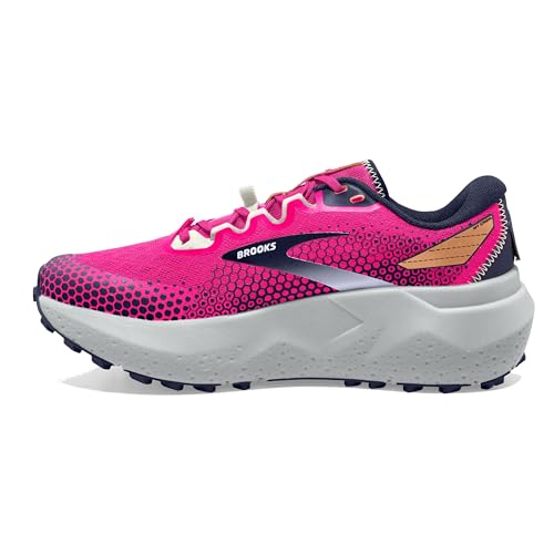 Brooks Women’s Caldera 6 Trail Running Shoe - Pink Glo/Peacoat/Marshmallow - 6.5 Medium