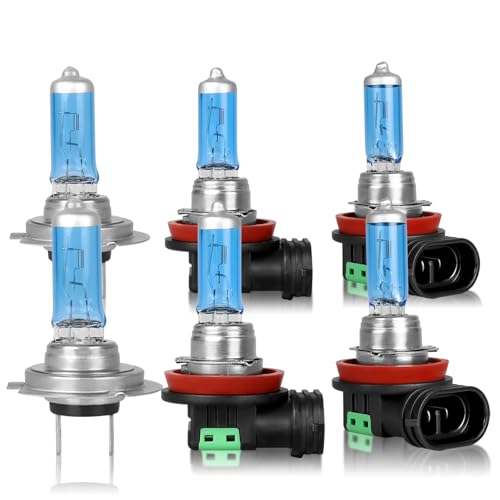 SHENKENUO Fit For Ford Fusion (2006-2018) H7+H11 High/Low Beam Ultra ...