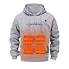 Generisch Fitness Pullover Men Winter Warm Hoodie Casual Hoodie Without Battery Jogging Suit 182, gray, M #2