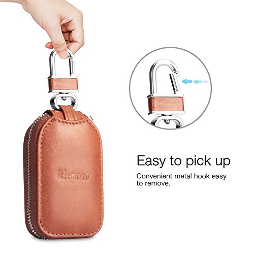 Custodia per Chiave Auto,Benuo Genuine Leather Car...
