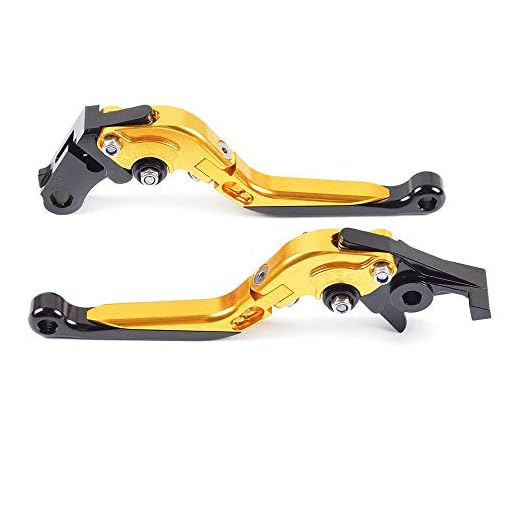 ZZYE kopplingsspak, 1 par justerbara vikbara CNC-bromskopplingspakar kompatibla med KTM 1090 Adventure/R 2017-2018, ADVENTURE 1050 2016, guld