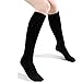 3 Pairs Knee High Uniform School Soccer Socks Womens Girl Black Size 9-11 XL Lot