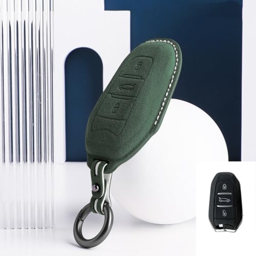 Porte-couvercle Alcantara pour clé Peugeot 2008 5008 accessoire stylé au quotidien