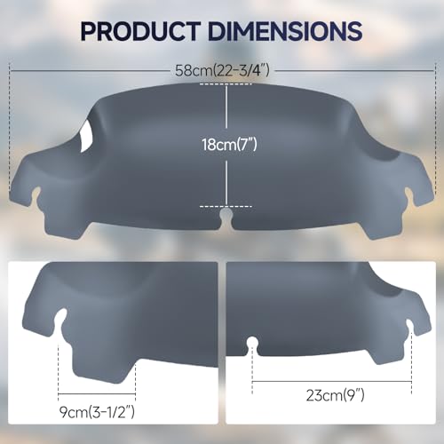 Image of Smoke 7 inch Motorcycle Windshield Windscreen Compatible for 2014-2023 Harley Davidson Touring Street Glide /Electra Glide /Ultra Limited /Tri Glide FLHT FLHX FLHXS FLHTK