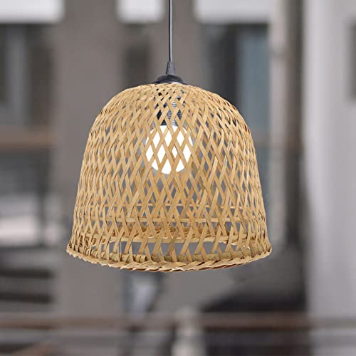 VORCOOL Abat-Jour de Plafond en Rotin: Abat-Jour Suspendu en Rotin Couvre-Lampe Rustique Ou Décor de Magasin de Chambre à Coucher de Salon Type B Cover
