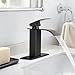 RNDIOZD Matte Black Bathroom Faucets, Waterfall Bathroom Sink Faucet Modern Single Handle Bathroom Faucte 1 or 3 Hole, RV Mixer Tap Vanity Faucet - Includes Pop-up Drain Supply Hoses Deck Plate