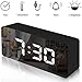 Produktbild Clock Netter Wecker Hübscher LED-Temperaturanzeige Spiegel Spiegel Netter Wecker Schlummerzeit Helligkeit einstellbar USB und batteriebetrieben