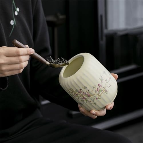 Boîte à thé céramique Ru Kiln pot de conservation pour café et épices - 7