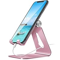 Gritin Phone Stand, Adjustable Phone Holder Cradle Dock - Full Aluminum Desktop Holder Stand for iPhone15, 14, 14 Plus, 13, 13 Pro Max, 12 Mini, XR X 7 6 Plus, Galaxy