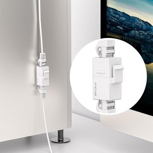 Image of FGB 10 Gbps CAT6A RJ45 Keystone Coupler 25-Pack, Ethernet Keystone Jack, Ethernet Coupler Female to Female UTP for Cat6a /Cat6 /Cat5e /Cat5, White
