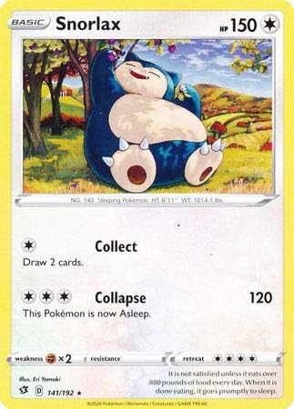 Pokemon Tarjeta Individual SNORLAX 141192 REBEL CLASH