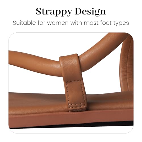Stratuxx Kaze Women's Toe Ring Flat Sandals Dressy Thong Toe Loop Slides - image 4