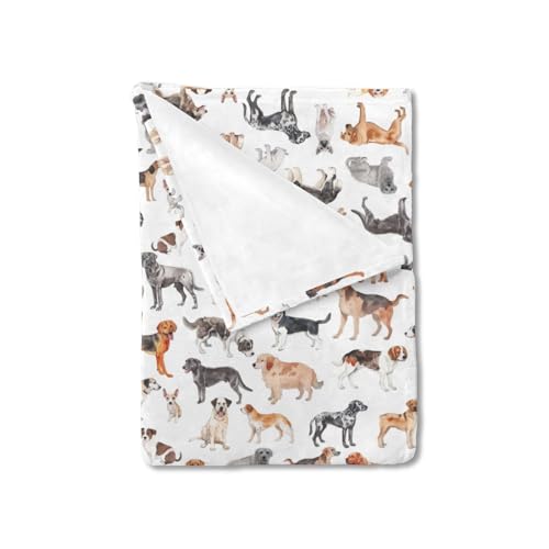 Watercolor-Dogs-Baby-Blanket-for-Girl-Boy-Dog-Breeds-Swaddle-Blankets-Dogs-Lovers-Gift-Soft-Flannel-Receiving-Blanket-Toddler-Newborn-Nursery-Bed-Throw-Blanket-Daycare-Playmat