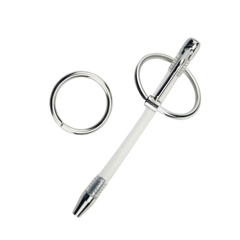 Bondage Masters Penis Plug Urethral Catheter, 2 Ring Sizes Included