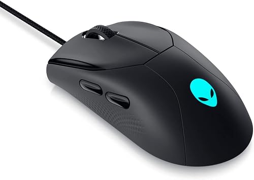Alienware AW320M Wired Gaming Mouse, USB-A, Optical Sensor, 6 Configurable Buttons, Black