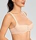 Lemorosy Damen Dirndl BH Push Up Balconette BH mit Bügel Halbschale mit Gepolsterte Trägern (Beige,85B)