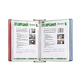 Wall Mount Reference Organizer - Catalog Display Rack, 10 Double Sided Pockets Wall Mounted Referenc