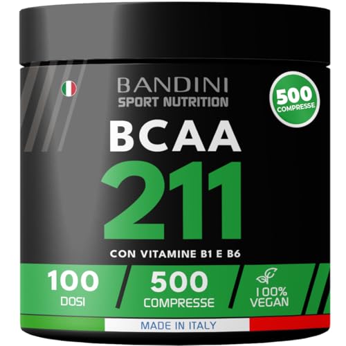 Bandini BCAA 211 con Vitamina B1 e B6, 500 Compresse