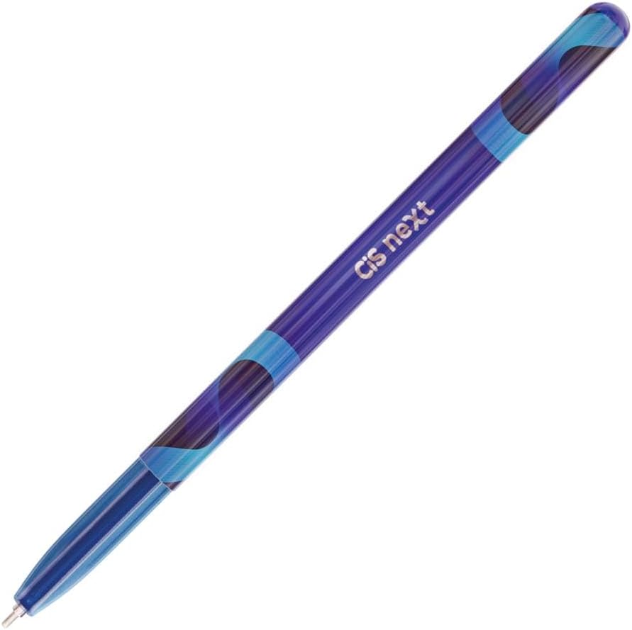 Caneta Esferográfica CIS Next, Pacote com 5 unidades (2 azul, 2 preta e 1 vermelha)