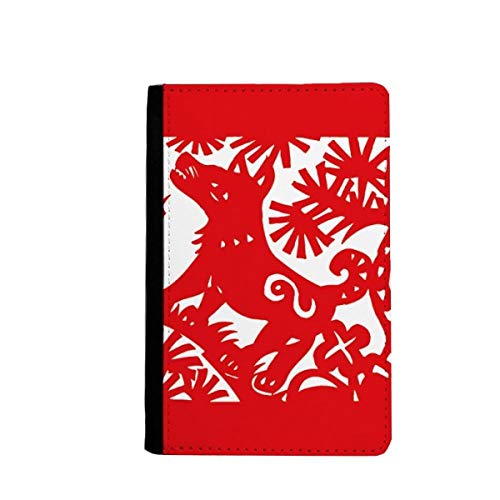 Porte-passeport multicolore 3.7x5.8 inch zodiaque chinois chien
