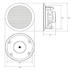 TIC Audio C8O8-8″ Lot de 2 enceintes de plafond/mural à 2 voies 8 ohms étanches pour intérieur Blanc - Les Beatles, Paul McCartney, John Lennon, RIngo Starr, George Harrison TIC Audio C8O8-8" Lot de 2 enceintes de plafond/mural à 2 voies 8 ohms étanches pour intérieur Blanc – Image 5