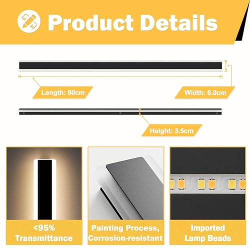 Mikeru Outdoor Modern Wall Light 80CM - Image 3